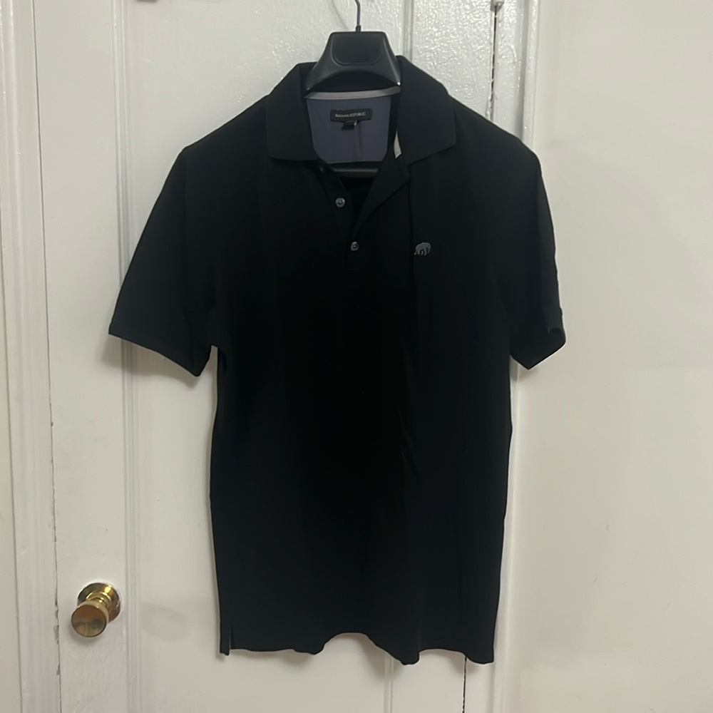 Banana Republic Black Pique Polo